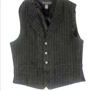 Banana RepublicCharcoal gray pinstripe vest